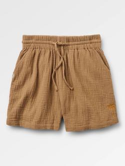 Passenger Waveney Seersucker Cotton Shorts, Brown, Brown