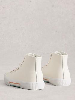White Stuff Pippa Hi Top Leather Trainers, White - view 2, White