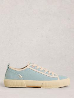 White Stuff Pippa Canvas Trainers, Blue, Blue