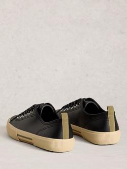 White Stuff Pippa Leather Trainers, Black - view 2, Black