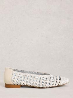 White Stuff Winnie Ballerina Pumps, White/Multi