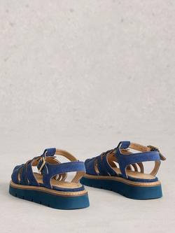 White Stuff Chunky Suede Fisherman Strap Sandals, Denim - view 2, Denim