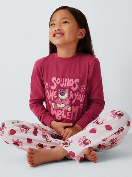 Brand Threads Kids' Toy Story Lotso Pyjama Set, Pink Multi - view 2, Pink Multi