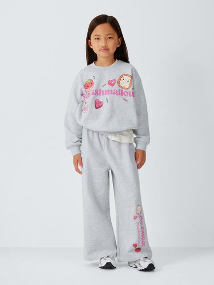 Brand Threads Kids' Squishmallows Sweatshirt and Joggers Set, Grey, Grey