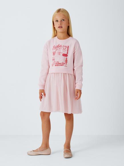 Brand Threads Kids' Barbie Sweater Dress, Pink - view 2, Pink