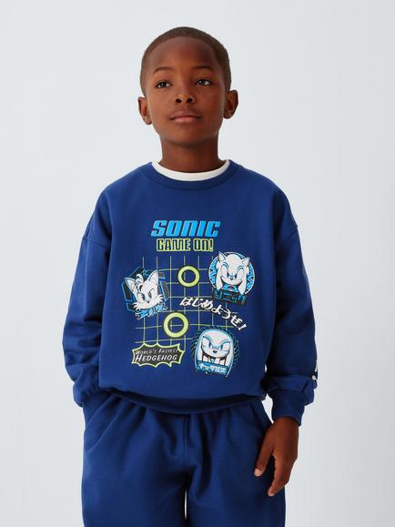 Brand Threads Kids' Sonic The Hedgehog Sweatshirt and Joggers Set, Navy, Navy