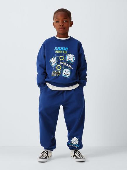 Brand Threads Kids' Sonic The Hedgehog Sweatshirt and Joggers Set, Navy - view 2, Navy
