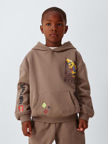 Brand Threads Kids' LEGO Fortnite Hoodie and Jogger Set, Brown, Brown