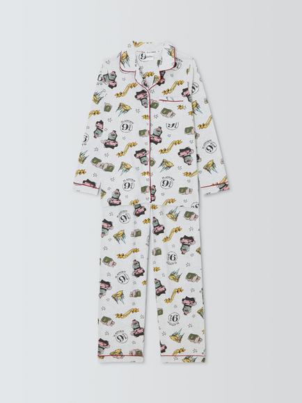 Brand Threads Harry Potter Christmas Pyjama Set, Grey Multi, Grey Multi