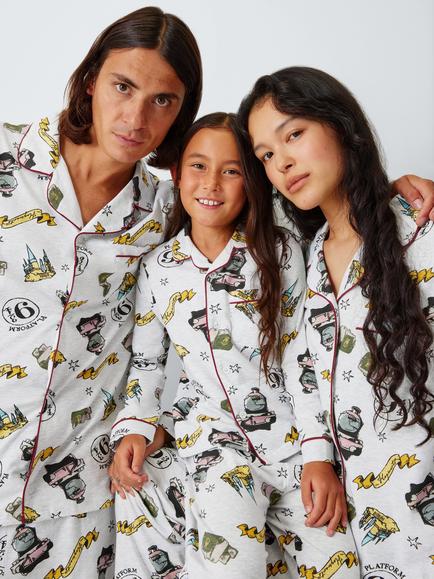 Brand Threads Women's Harry Potter Christmas Pyjama Set, Grey Multi - view 2, Grey Multi