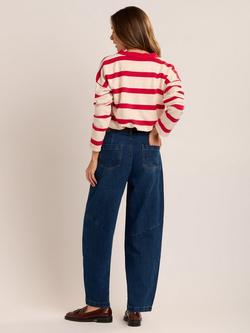 Brakeburn Caundle Stripe Sweatshirt, Cream/Red - view 2, Cream/Red