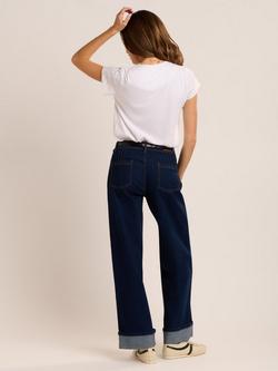 Brakeburn Agathe Textured Floral T-Shirt, White - view 2, White