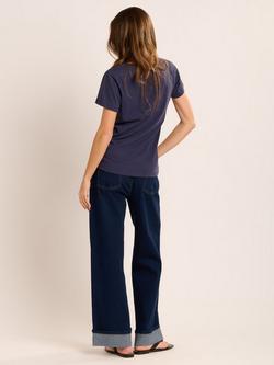 Brakeburn Marine Chest Stripe T-Shirt, Navy - view 2, Navy