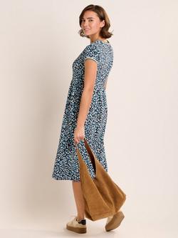 Brakeburn Alexia Bubble Print Midi Dress, Navy/Multi - view 2, Navy/Multi