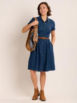 Brakeburn Antonia Denim Shirt Dress, Blue, Blue