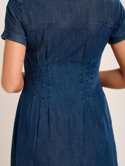 Brakeburn Antonia Denim Shirt Dress, Blue - view 2, Blue