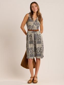 Brakeburn Iro Patchwork Print Dress, Navy/Multi, Navy/Multi