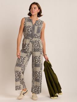 Brakeburn Amanda Patchwork Jumpsuit, Navy/Multi, Navy/Multi