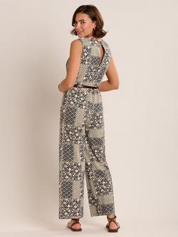 Brakeburn Amanda Patchwork Jumpsuit, Navy/Multi - view 2, Navy/Multi
