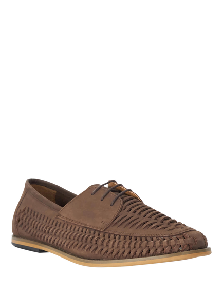 Dune London Brinkley Woven Nubuck Moccasins - view 2, Brown