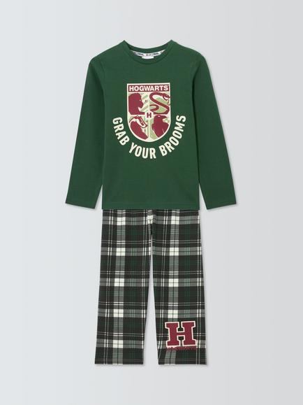 Brand Threads Kids' Harry Potter Pyjama Set, Green - view 2, Green