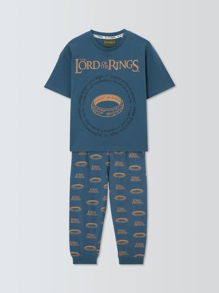Brand Threads Kids' Short Sleeve Lord Of The Rings Pyjama Set, Teal - view 2, Teal