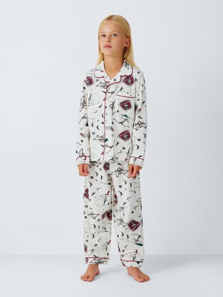 Brand Threads Kids' Nightmare Before Christmas Pyjama Set, White Multi, White Multi
