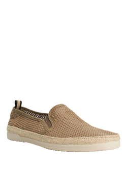 Dune London Fishers Fabric Mesh Espadrille Sandals, Taupe - view 2, Taupe