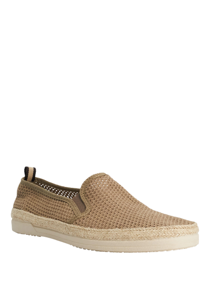 Dune London Fishers Fabric Mesh Espadrille Sandals, Taupe - view 2, Taupe