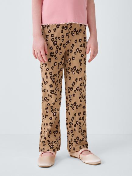 John Lewis Kids' Leopard Print Leggings, Multi, Multi