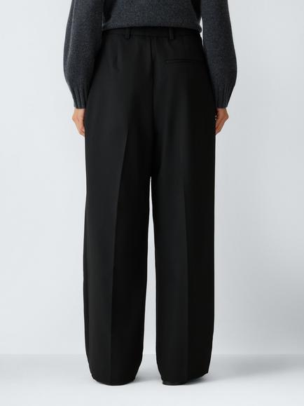 John Lewis Pleat Wide Leg Trousers - view 2, Black