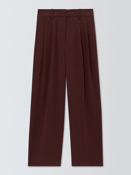 John Lewis Pleat Wide Leg Trousers, Fig