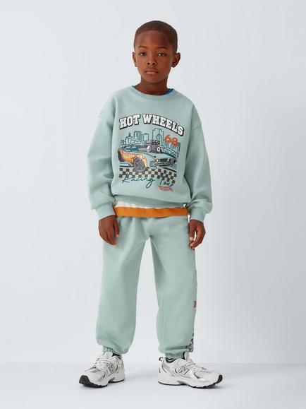 Brand Threads Kids' Hot Wheels Sweatshirt and Joggers Set, Blue Multi - view 2, Blue Multi