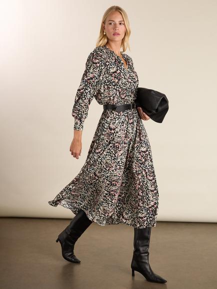 Baukjen Susannah Shirt Midi Dress, Multi - view 2, Multi