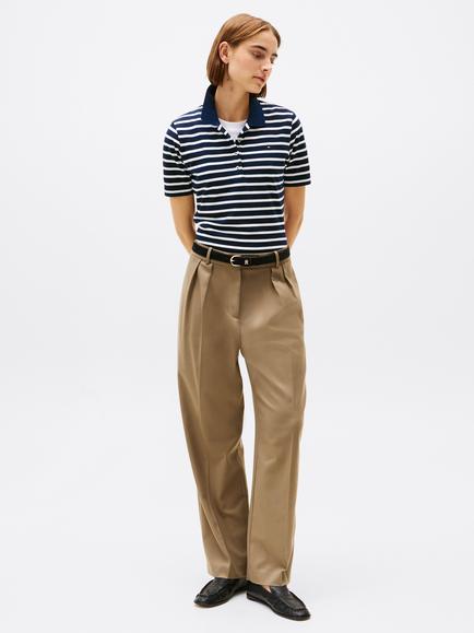 Tommy Hilfiger 1985 Stripe Polo Shirt, Dark Night Navy/Ecru - view 2, Dark Night Navy/Ecru