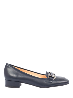 Jones Bootmaker Editta Leather Smart Slip-On Shoes, Navy