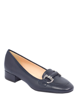 Jones Bootmaker Editta Leather Smart Slip-On Shoes - view 2, Navy