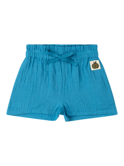 Little Green Radicals Kids' Muslin Shorts, Blue