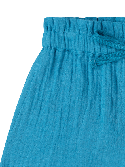 Little Green Radicals Kids' Muslin Shorts - view 2, Blue