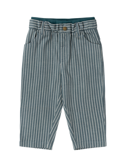 Little Green Radicals Kids' Striped Trousers, Navy, Navy