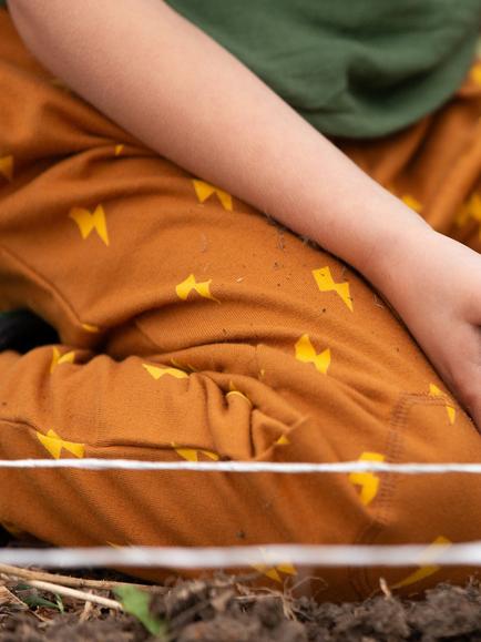 Little Green Radicals Kids' Organic Cotton Cosy Joggers - view 2, Gold