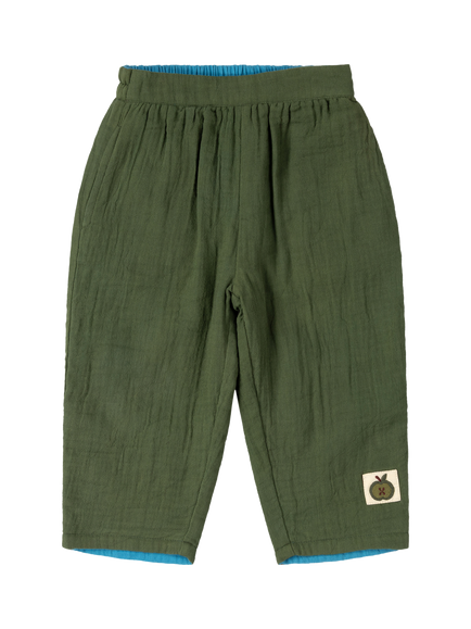 Little Green Radicals Kids' Reversible Trousers, Blue