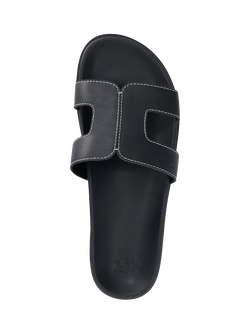 Dune London Loupas Leather Sandals - view 2, Black