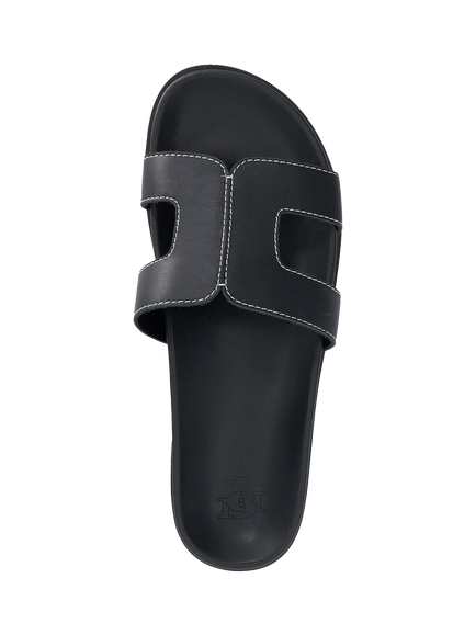 Dune London Loupas Leather Sandals - view 2, Black