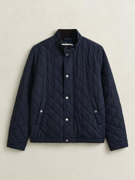 GANT Quilted Windcheater Jacket, Evening Blue, Evening Blue