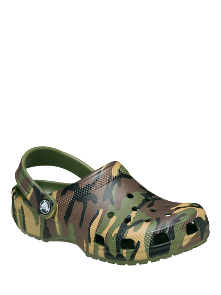 Crocs Kids' Classic Camo Sandals - view 2, Army Green