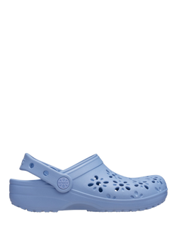 Crocs Kids' Classic Floral Clog Sandals, Blue Haze, Blue Haze