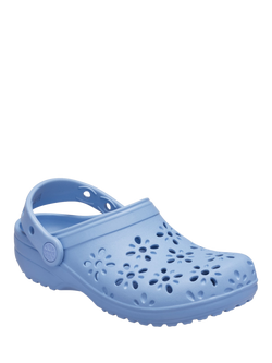 Crocs Kids' Classic Floral Clog Sandals, Blue Haze - view 2, Blue Haze