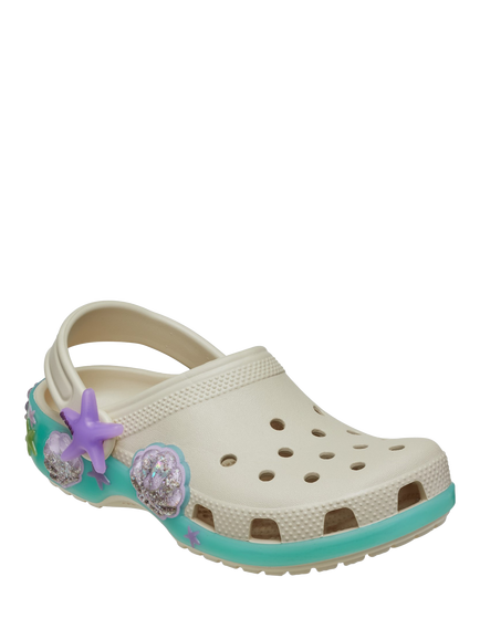 Crocs Kids' Classic Sea Sparkle Clogs, Beige Multi - view 2, Beige Multi