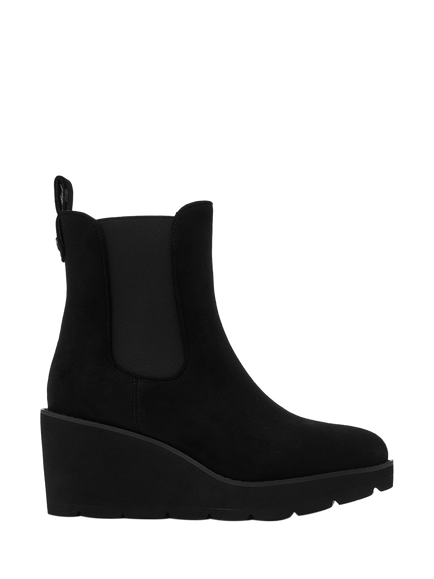 Moda in Pelle Allby Alcantara Ankle Boots, Black, Black